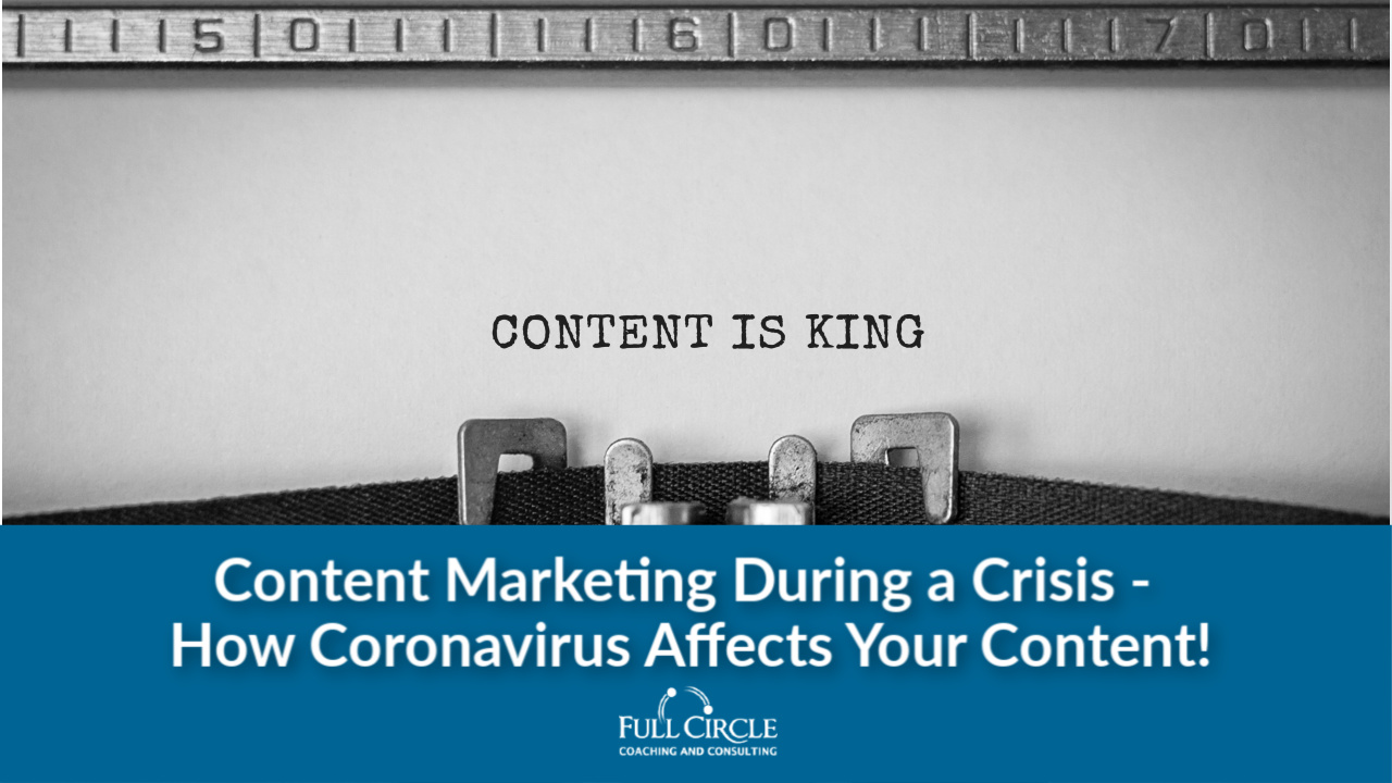 Content Marketing During a Crisis – How Coronavirus Affects Your Content!